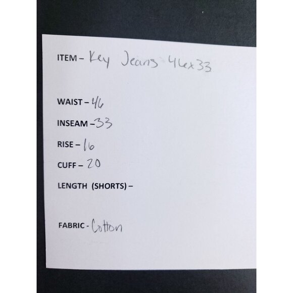 Key Regular Fit Dungaree Jeans Men's Size 46x33 - Picture 8 of 8